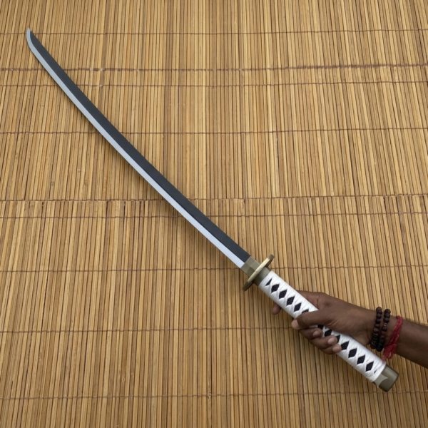 One Piece Rorono Zoro White Wado Ichimonji Cosplay Replica Premium Life Size Wooden Katana [104 CM] || ONE PIECE