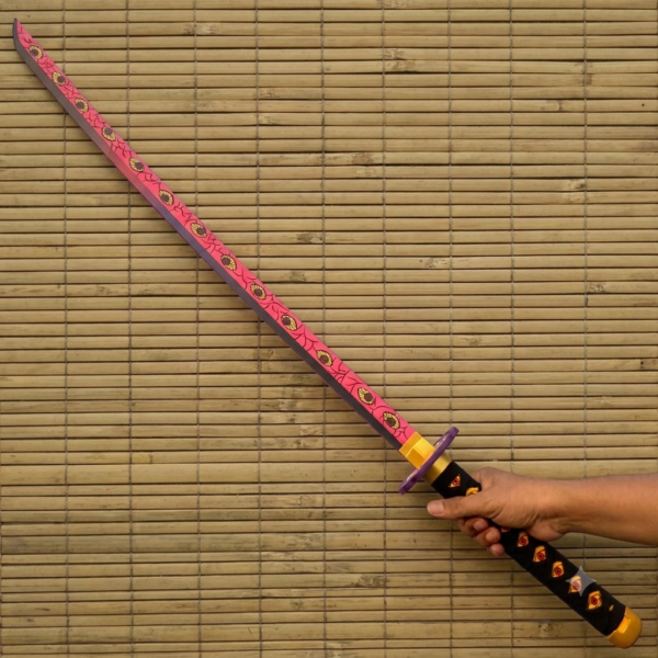 Demon Slayer Kokushibou Cosplay Replica Premium Life Size Wooden Katana [105 CM] || DEMON SLAYER