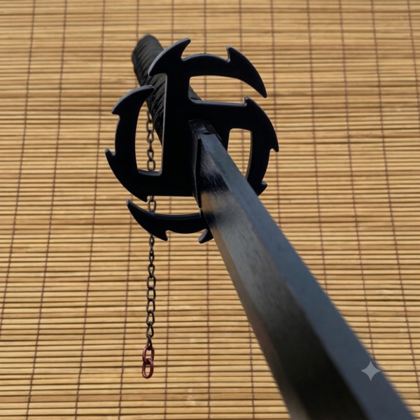 Bleach Ichigo Tensa Zangetsu V2 Cosplay Replica Premium Life Size Wooden Katana [104 CM] || BLEACH