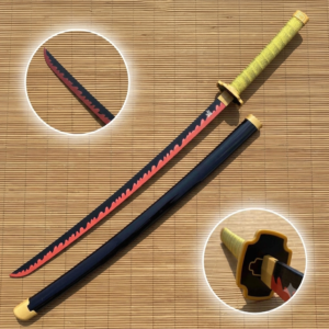 Demon Slayer Yoriichi Tsugikuni iconic Cosplay Replica Premium Life Size Wooden Katana [104 CM] || DEMON SLAYER