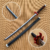 Demon Slayer Tanjiro Fire silver White V2 Cosplay Replica Premium Life Size Wooden Katana [104 CM] || DEMON SLAYER