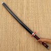Demon Slayer Tanjiro Fire silver White V2 Cosplay Replica Premium Life Size Wooden Katana [104 CM] || DEMON SLAYER