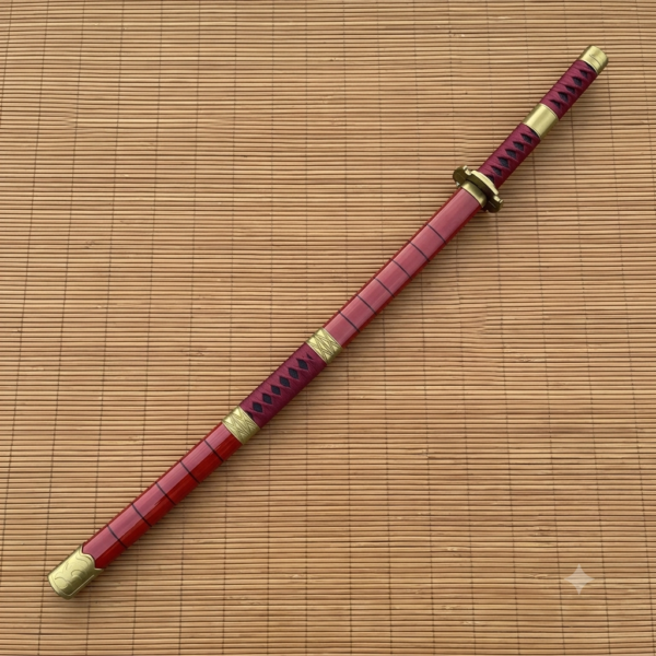 One Piece Red Sandai Kitetsu Zoro Cosplay Replica Premium Life Size Wooden Katana [104 CM] || ONE PIECE
