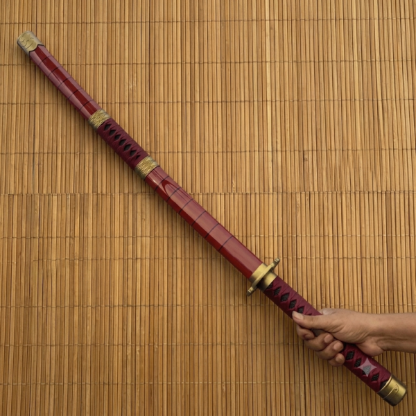 One Piece Red Sandai Kitetsu Zoro Cosplay Replica Premium Life Size Wooden Katana [104 CM] || ONE PIECE