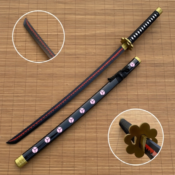 One Piece Rorono Zoro Black Shusui Cosplay Replica Premium Life Size Wooden Katana [104 CM] || ONE PIECE