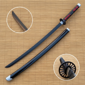 Demon Slayer Tanjiro Black Cosplay Replica Premium Life Size Wooden Katana [104 CM] || DEMON SLAYER