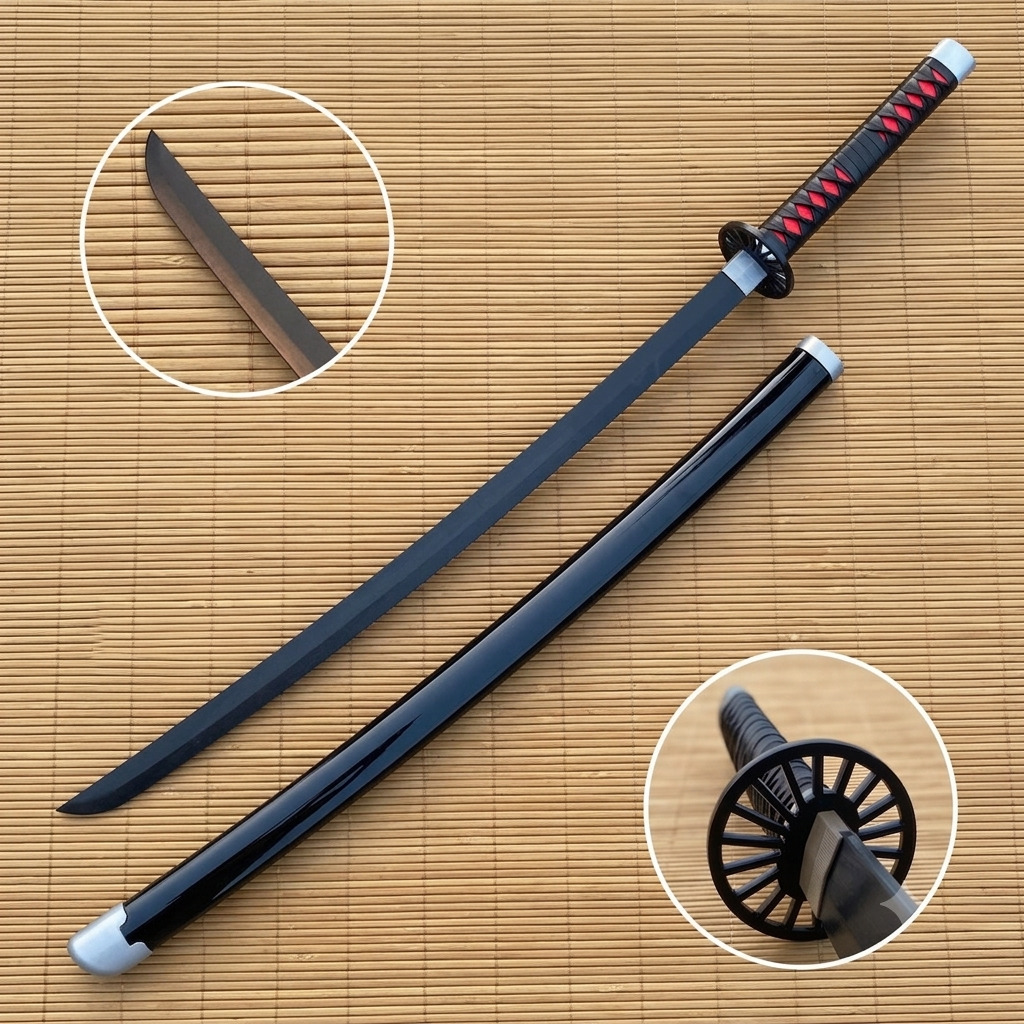 Tanjiro Black Wooden Katana