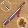 One Piece Rorono Zoro Yama Enma Purple Cosplay Replica Premium Life Size Wooden Katana [104 CM] || ONE PIECE