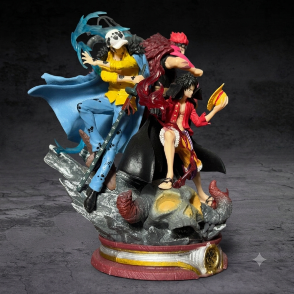 One Piece "Three Captains" Diorama Statue Luffy, Law & Kid Wano Arc Battle Action Figure PVC [ 22 CM ] || ONE PIECE