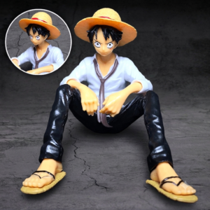 IMG_8747 One Piece Monkey D. Luffy Sitting In white Dress with Epic Hat PVC Action figure || ONE PIECE