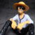 One Piece Monkey D. Luffy Sitting In white Dress with Epic Hat PVC Action figure || ONE PIECE