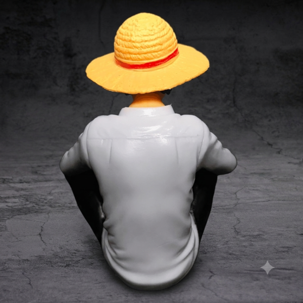 One Piece Monkey D. Luffy Sitting In white Dress with Epic Hat PVC Action figure || ONE PIECE